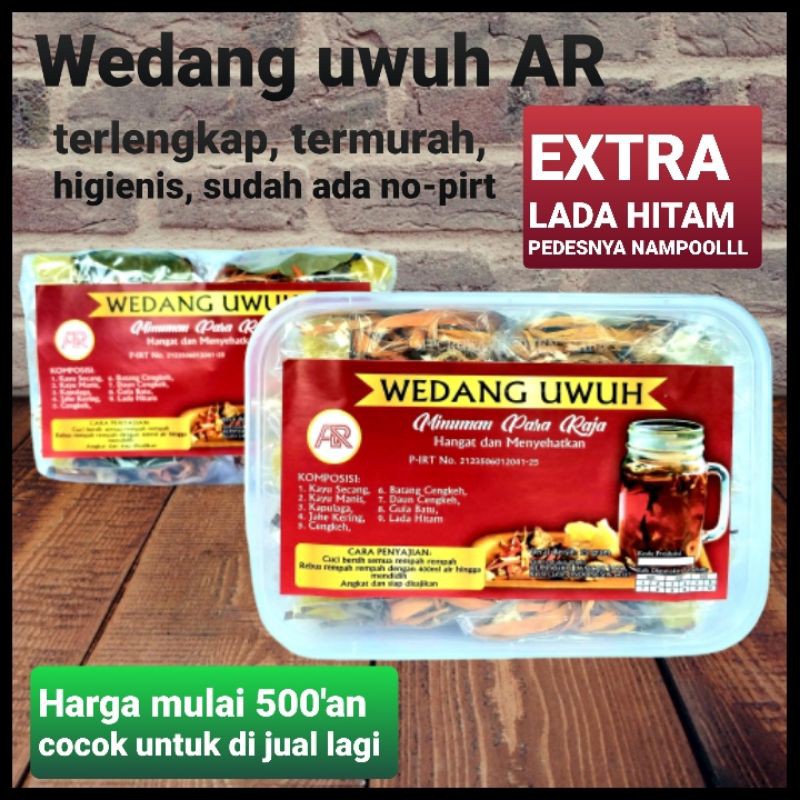 wedang uwuh ar terlengkap, ter enak, termurah, higienis, sudah ada pirt