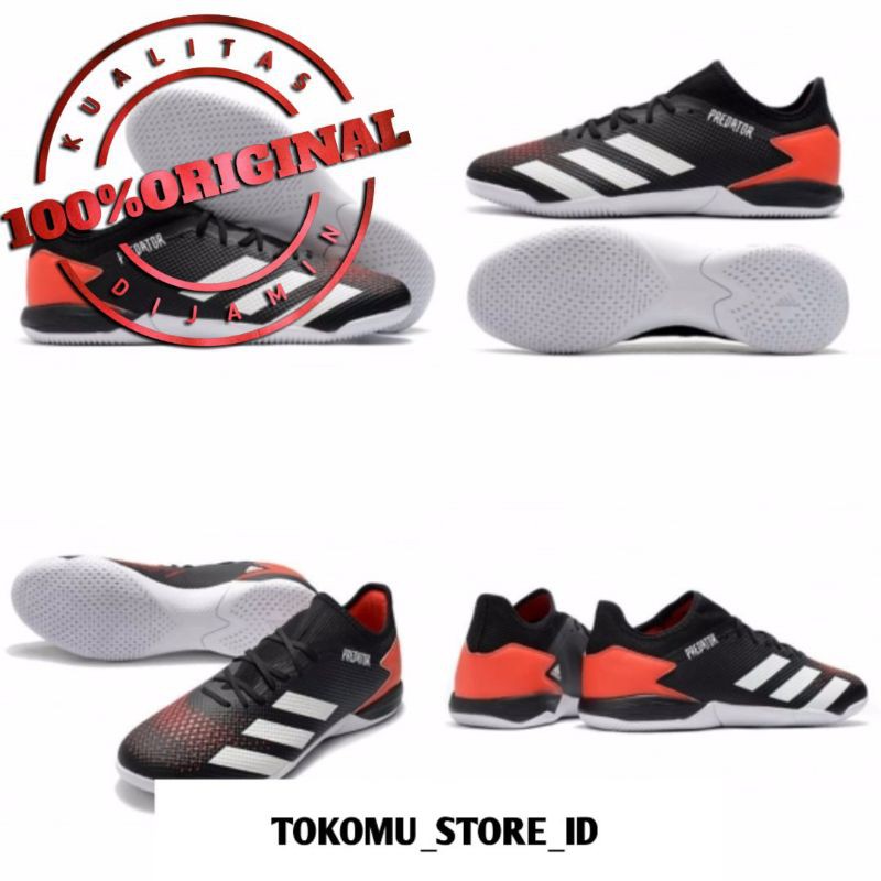 SEPATU MURAH ORIGINAL TERBARU Adidas Predator Mutator 20.3 Low Core Black White Active Red IN
