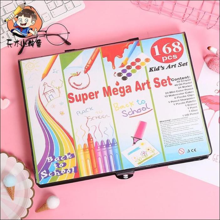 

168 Pcs Super Mega Art Set Anak-anak Lukisan Stationery Melukis ATK08