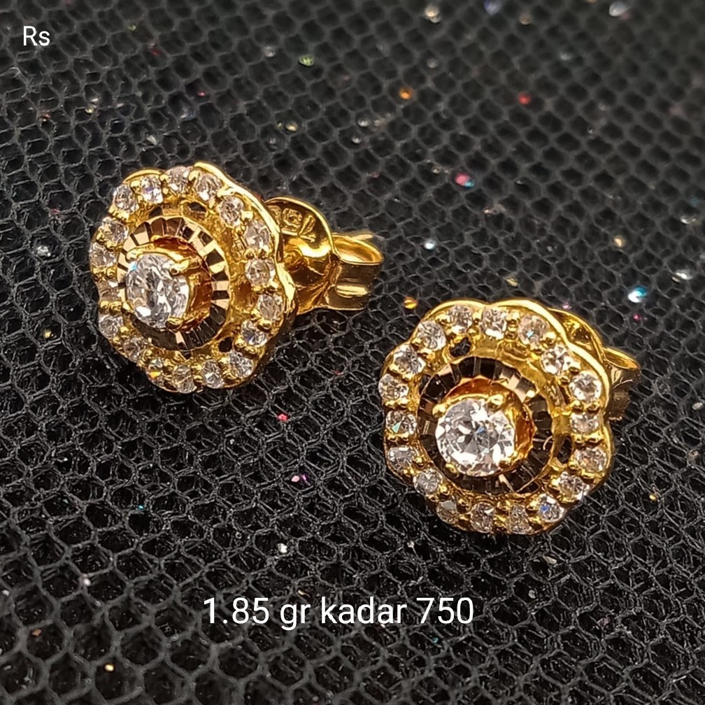 New Anting Emas 17 K - 1.85 gr Kadar 750 - 3341