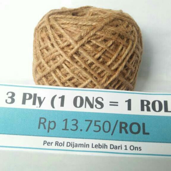 

1ons (3ply) Tali goni, Tali rami, Tali vintage, jute, craft, aksesoris