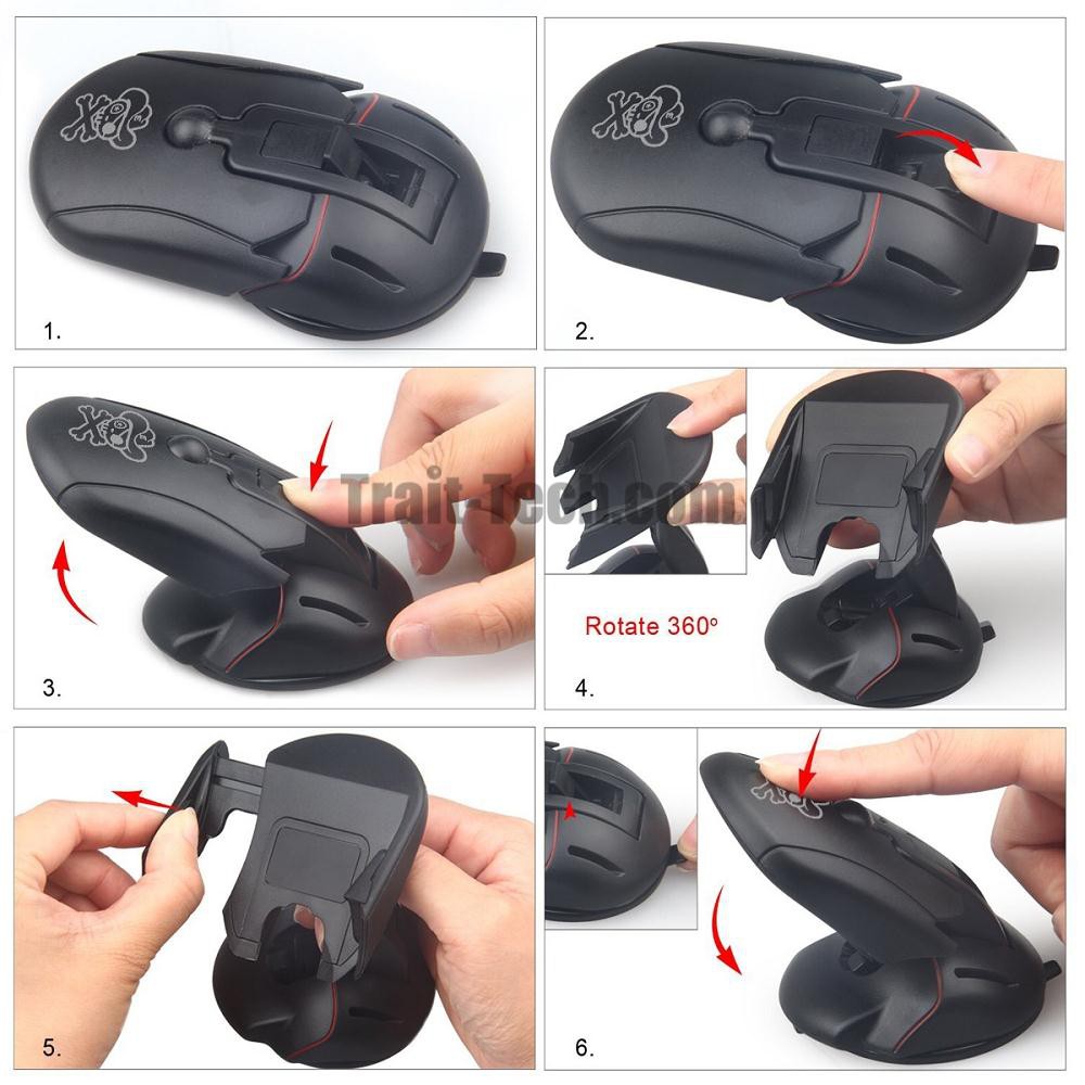 Car Holder Mouse Mobil Lipat Stand HP Multi Fungsi Tempel Kaca Dan Dasboard