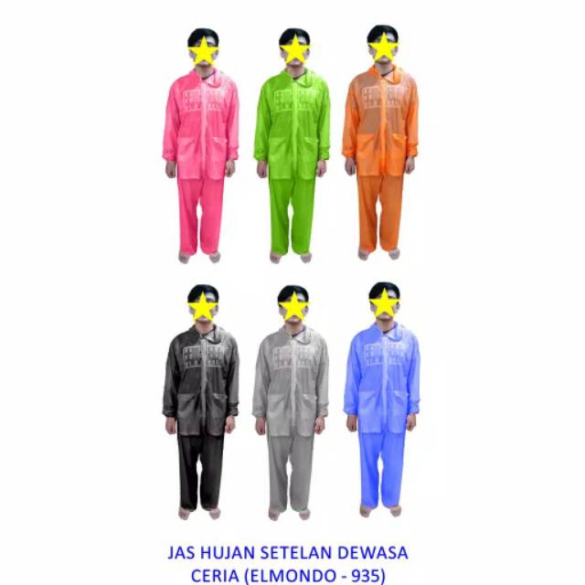 JAS HUJAN JAKET CELANA ELMONDO CERIA 935