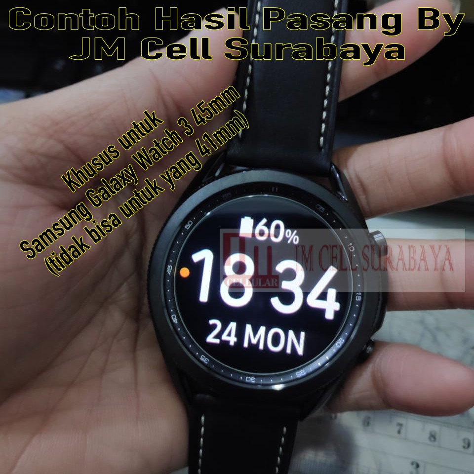 Anti Gores Tempered Glass Kaca Khusus Samsung Galaxy Watch 3 45mm 41mm