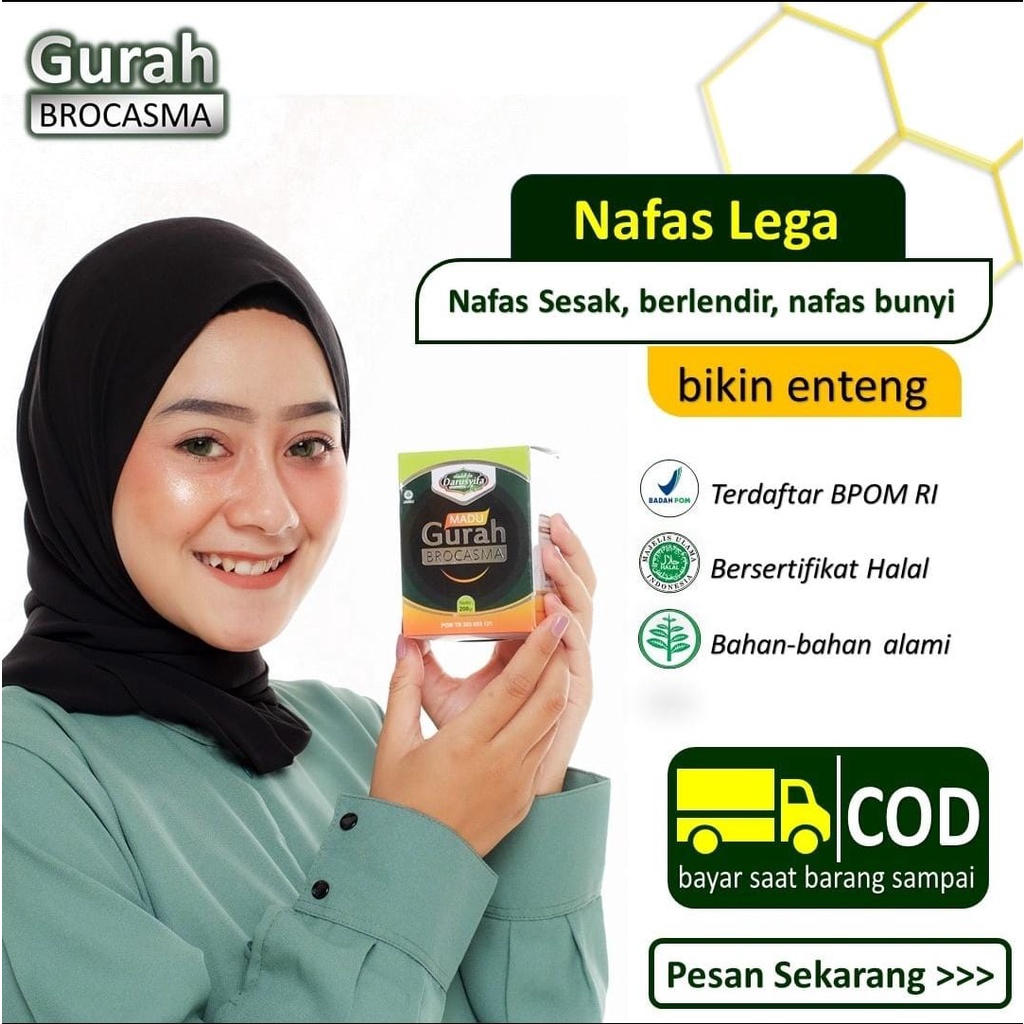 MADU GURAH BROCASMA Mengobati Sesak Nafas Batuk Asma Gangguan Pernafasan Dengan Herbal Alami