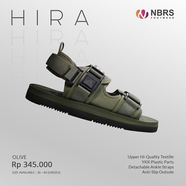 Nibras Footwear Sandal Hira Sepatu Sandal Gunung Simple Bahan Upper Elastic Textile Alas Kaki Moder