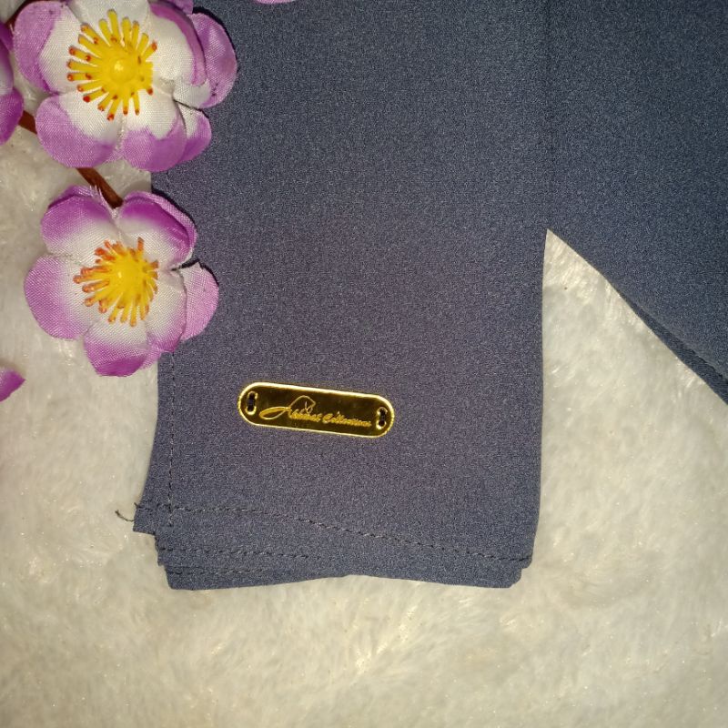 AKHWAT COLLECTIONS | PASHMINA DIAMOND CREPE ITALIANO 200X70 CM | FREE GIFT | JUMBO | PASHMINA VIRAL-Dark Grey