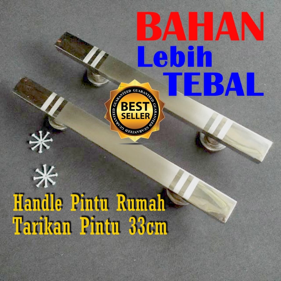 Terlaris Handle Pintu Rumah 33cm Kombinasi Tarikan Pintu Kotak Pipih Gagang Pintu Kunci Stainles