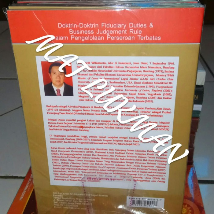 

PROMO!!! DOKTRIN DOKTRIN FIDUCIARY DUTIES & BUSINESS JUDGMENT RULE DALAM PENGEL TERLARIS