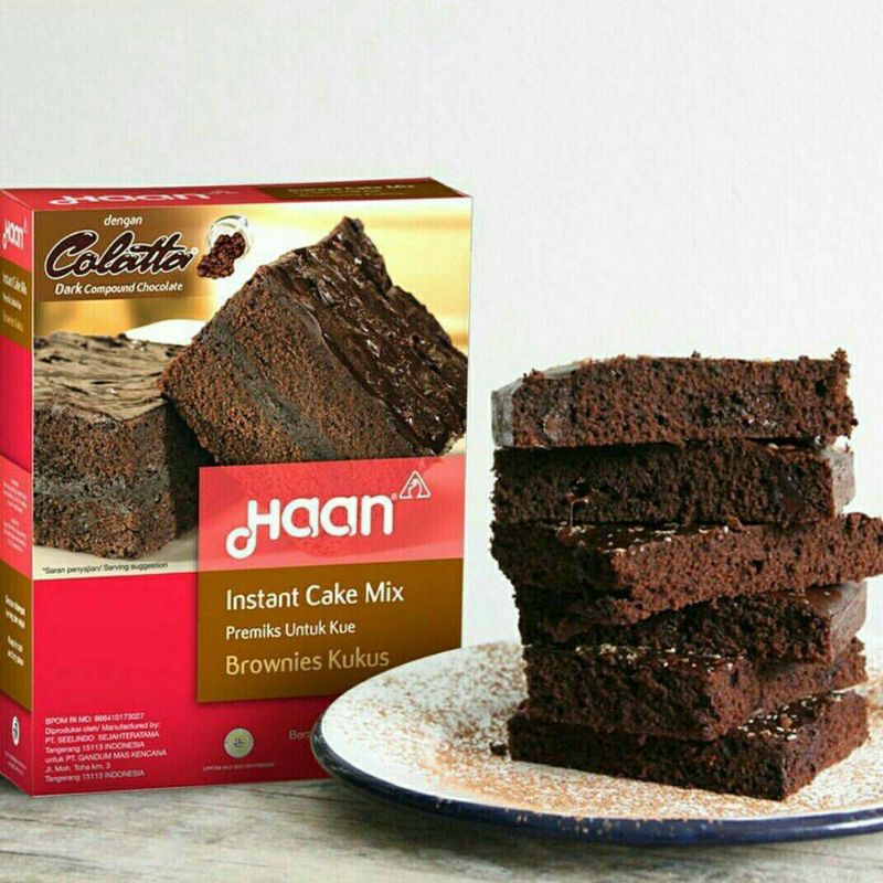 

haan instant cake mix colatta premiks brownies kukus 475gr