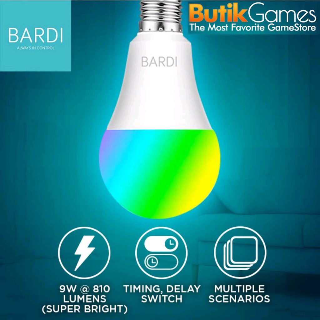 Bohlam Bohlamp Lampu Smart Bardi SMART BULB 9W RGBWW