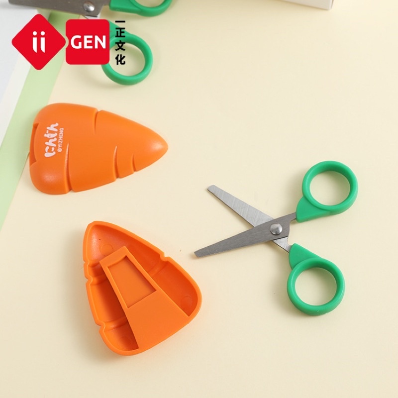 

YY-3 Gunting Kecil Gunting Kertas Lucu Wortel Unik Fancy Ada Tutup