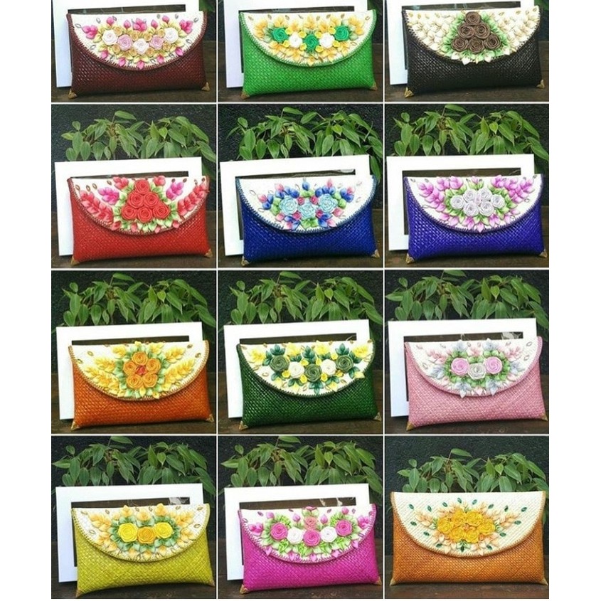 Clutch Anyaman Full Pandan