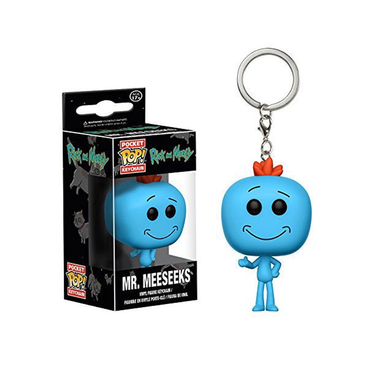 Funko POP Gantungan Kunci Action Figure Rick Morty Mr.Meeseeks Bahan PVC Untuk Hadiah