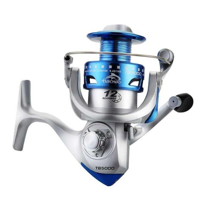 Haichou TB3000 Reel Pancing Fishing Reel 12 Ball Bearing - Silver Blue