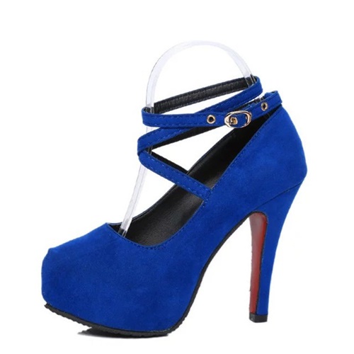 BJS608 - BLUE - Sepatu High Heels Pump Wanita Cantik Import 11CM SEPATU PESTA WANITA HIGH HEELS SEPATU HAK TINGGI FASHION IMPORT TERMURAH TERLARIS TERBARU BAGSTORE JAKARTA JSH608