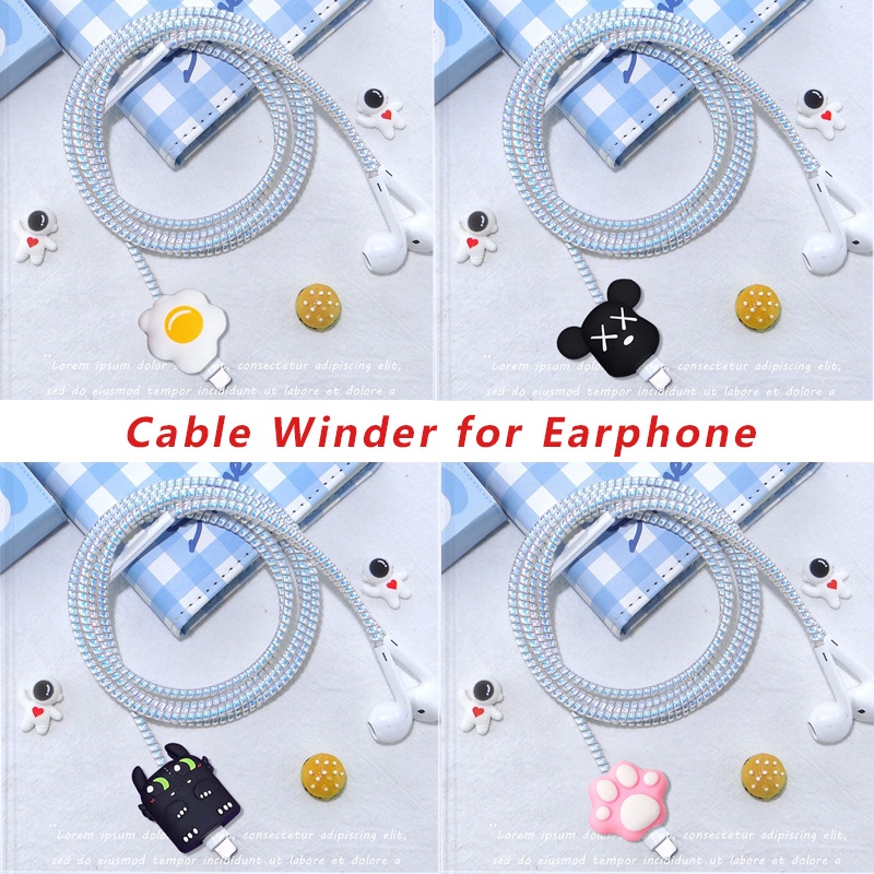 Pelindung Kabel Earphone Bentuk Spiral Untuk ip Litning Port