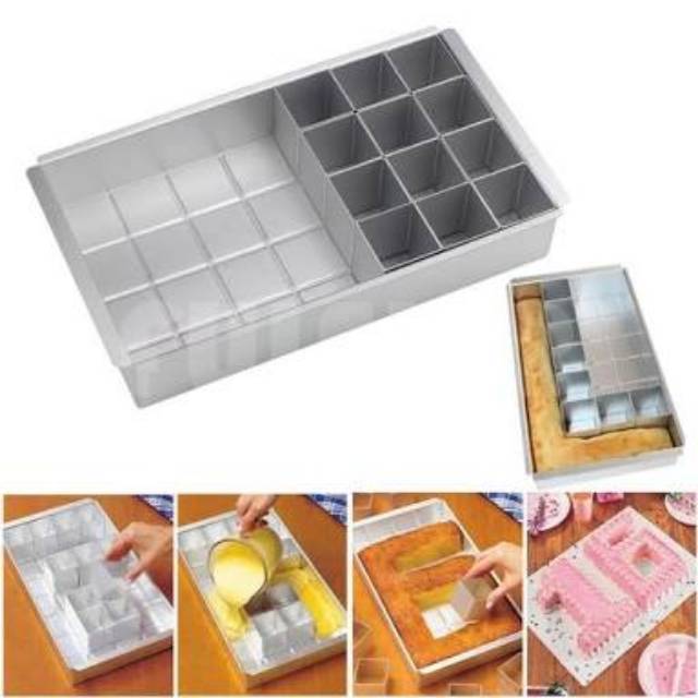 LCP-0001 Loyang huruf letter cake pan adjustable cetakan huruf abjad yamama baking