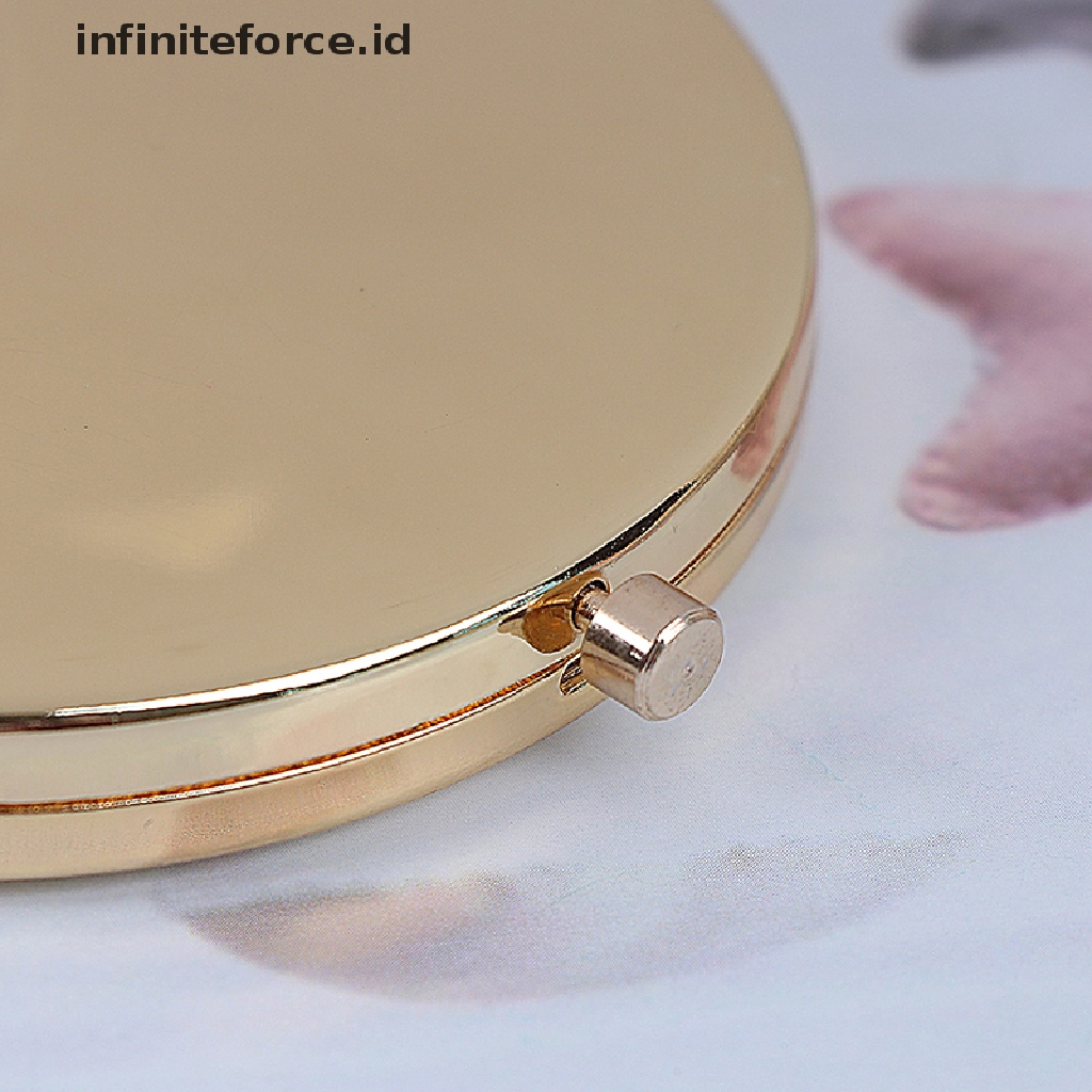 (Infiniteforce.Id) Cermin Saku Lipat Gaya Vintage Bahan Alloy Untuk Makeup / Kosmetik Wanita