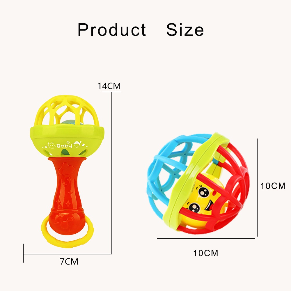 JCHO mainan tangan bayi bunyi/baby hand rattle toy stick baby rattle toys  bpa free