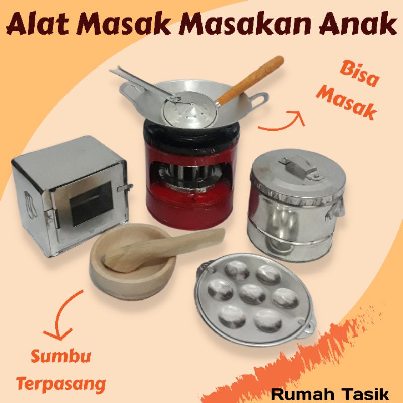 Kitchenset Mainan Masak Masakan Anak Tradisional Paket Hemat C