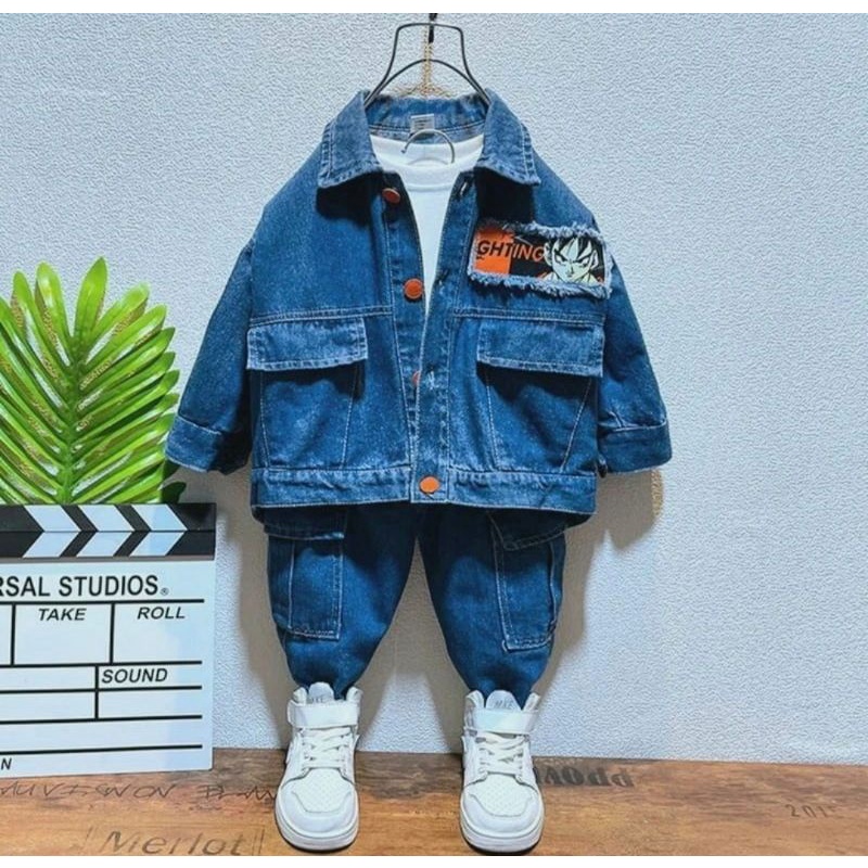 Setelan Jeans Anak Laki Laki Import Dragon Ball