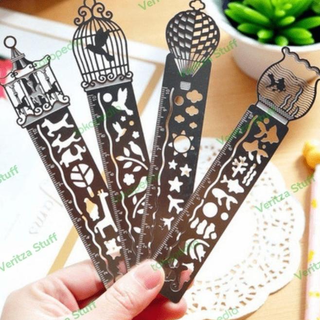 

Veritza Bookmark Metal/Pembatas Buku Multifungsi #bookmark#penggaris