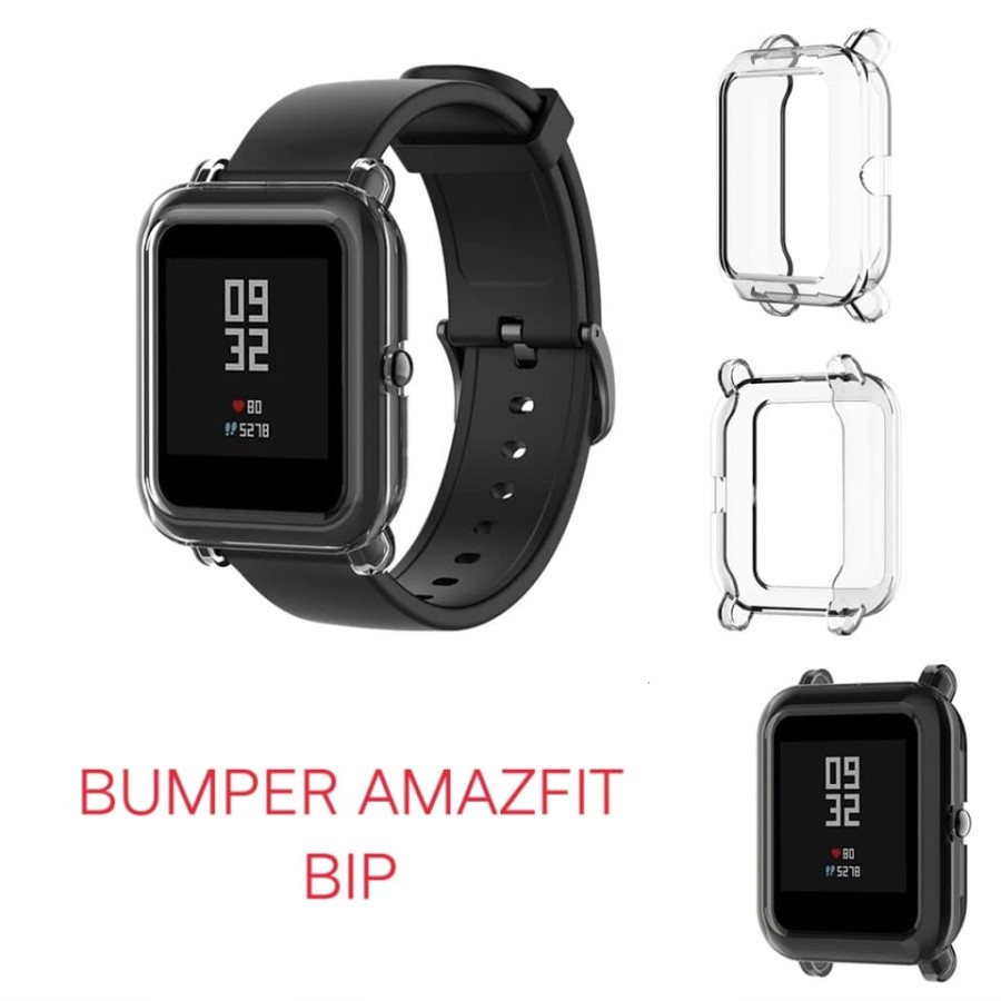 BUMPER AMAZFIT BIP CASE WATCH - PROTECTOR TPU SOFT CASE - FOR XIAOMI HUAMI AMAZFIT BIP LITE