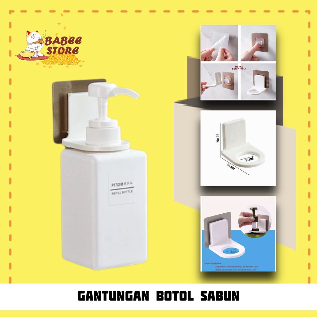 BABEE - GANTUNGAN BOTOL SABUN SHAMPOO / GANTUNGAN TEMPEL BOTOL / HOLDER BOTOL SABUN KAMAR MANDI