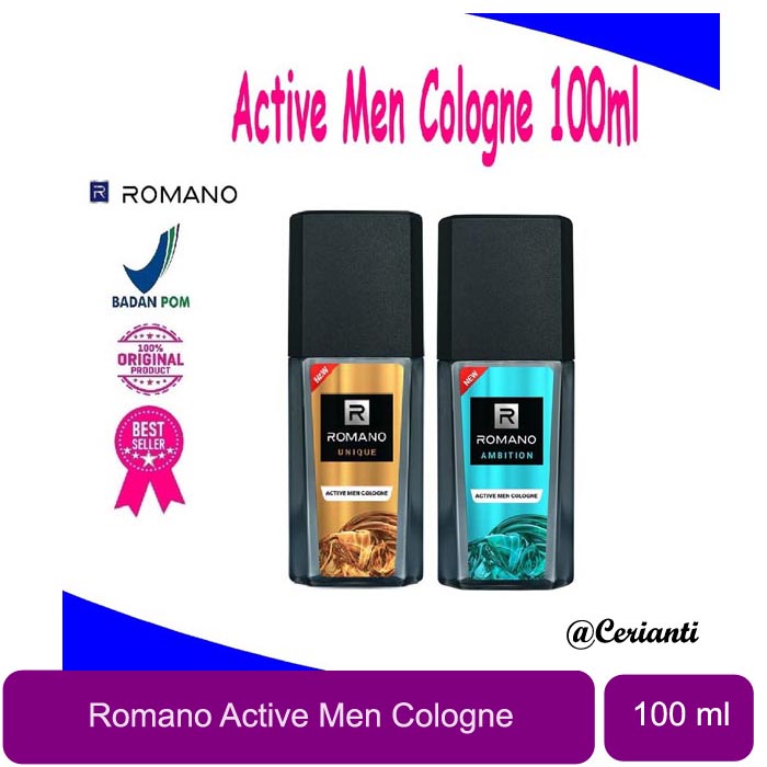 ROMANO Active Men Cologne Unique | Ambition 100 ml - Parfum Badan Pria_Cerianti