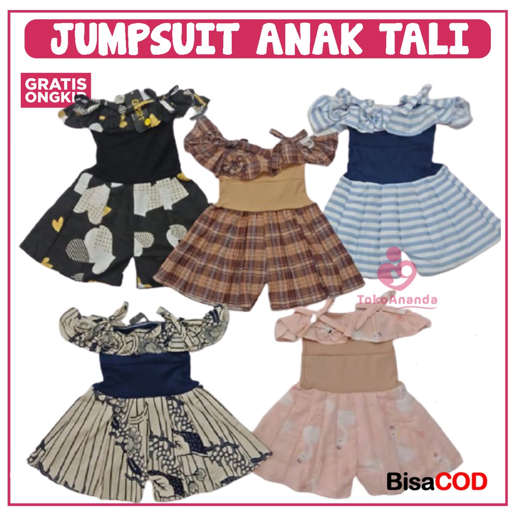 JUMPSUIT ANAK TALI / DRESS ANAK PEREMPUAN / JUMPSUIT ANAK PEREMPUAN / JUMSUIT ANAK