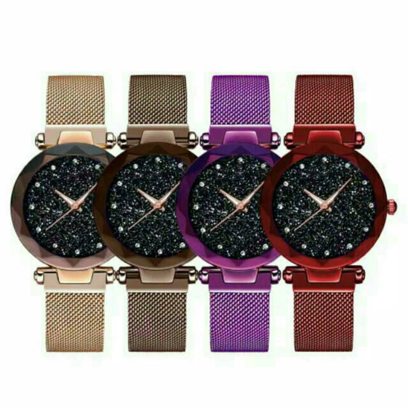 (Grosir)Jam Tangan Wanita (D) Mata Strap Magnet(Terima Cod)