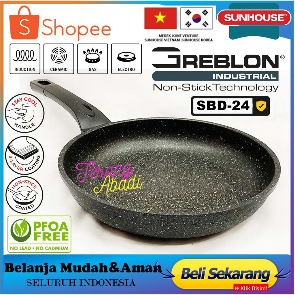 Frypan Marble Sunhouse 24 Cm SBD-24 / Teknologi Korea / Penggorengan / Frypan Marble / Penggorengan 