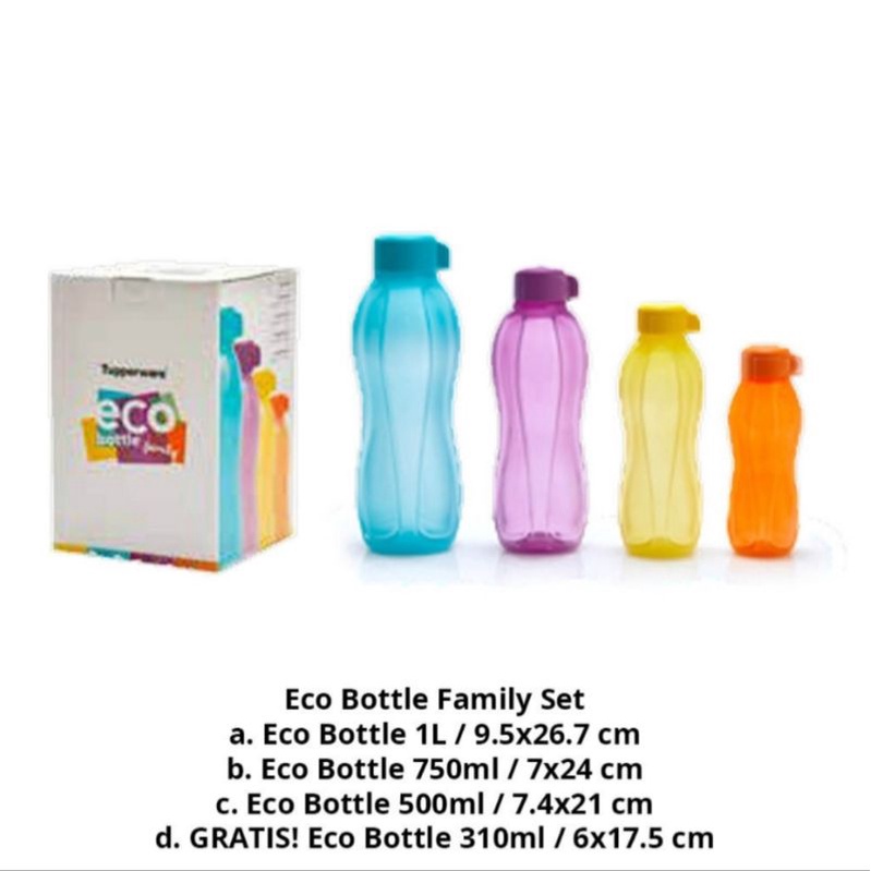 ECO BOTTLE FAMILY TUPPERWARE/ BOTOL TUPPERWARE BANGKINANG