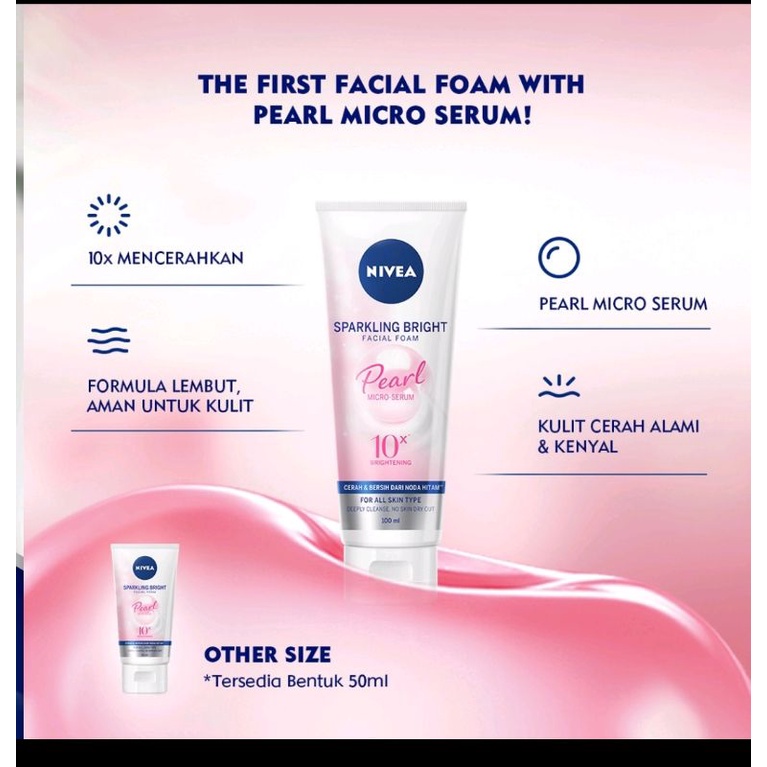 NIVEA Sparkling Bright Whitening Facial Foam 100ml