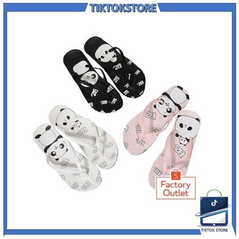 TIKTOK - HARGA SPECIAL Sandal Jepit Slipper Motif PANDA promo New