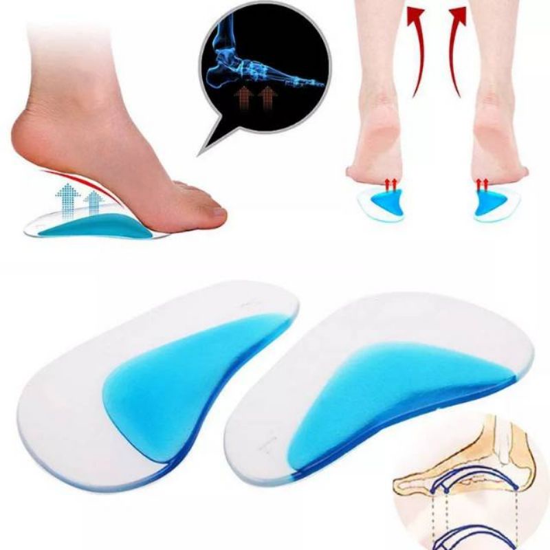 Insole Flat Foot Insole Kaki Datar Arch Support flat foot silicone gel silikon insole