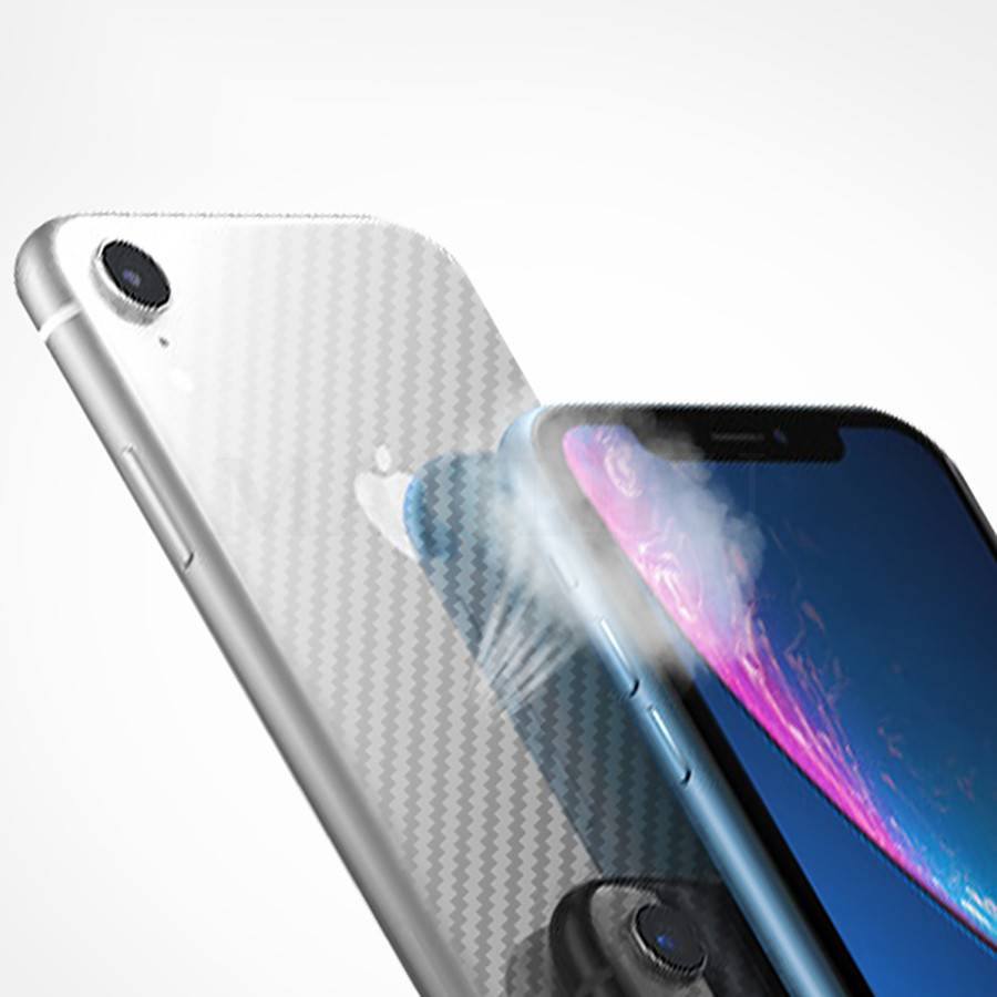 Film Pelindung Layar Belakang Bahan Serat Karbon 3d Untuk Iphone 11 12 Pro Max Mini 7 8 Plus X Xs Max Xr Se 2020