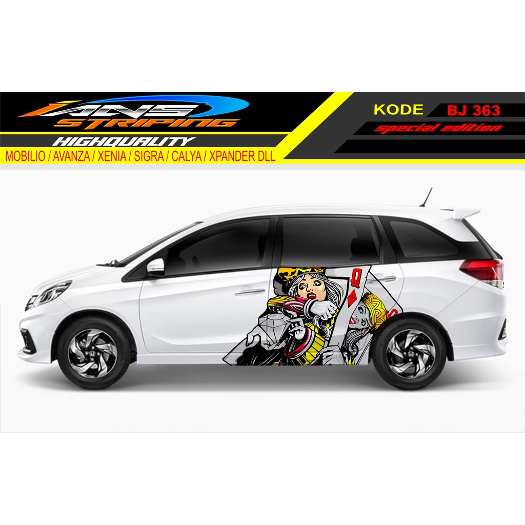 DECAL STICKER MOBIL MOBILIO / STIKER MOBILIO / DECAL MOBIL TERBARU / STIKER MOBIL