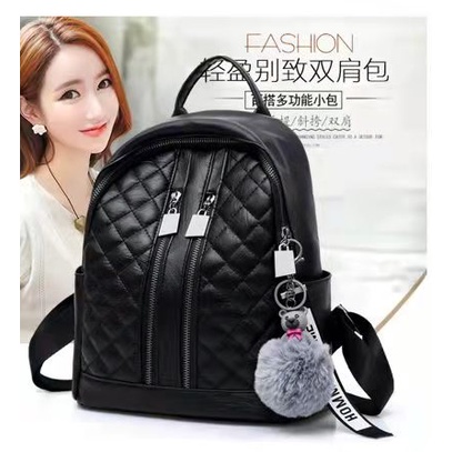 AND / COD / Tas Ransel Wanita Import Tas Punggung Wanita Motif Polos Tas Sekolah Perempuan Murah Backpack T246