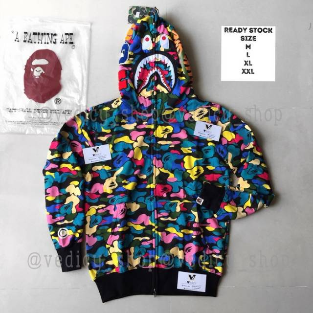 multicolor bape jacket