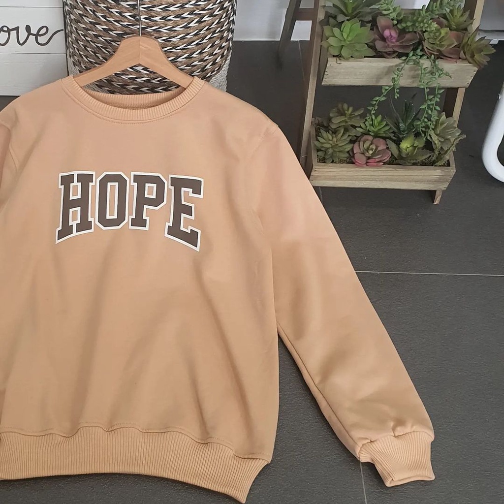 HOPE Sweater Crewneck Oversize | Fashion Terkini | Sweater Termurah Korean Style