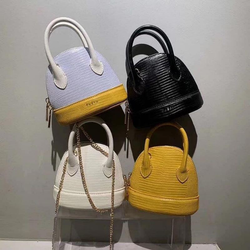 PEDRO Mini Lizard Effect Top Handle Bag