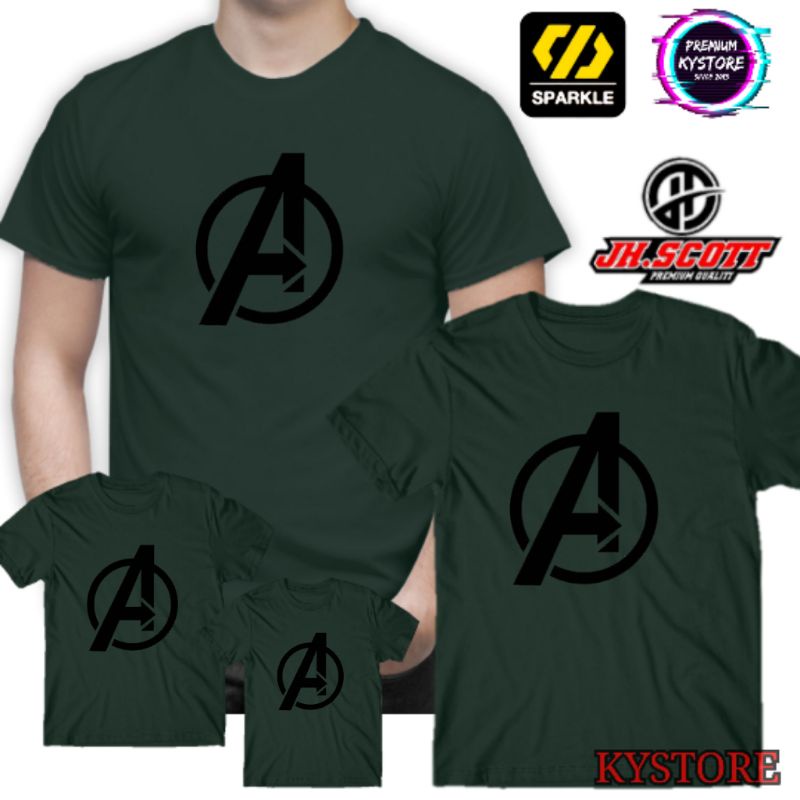 Kaos Avenger pria Cotton Combad 30s lengan pendek S,M,L,XL,XXL