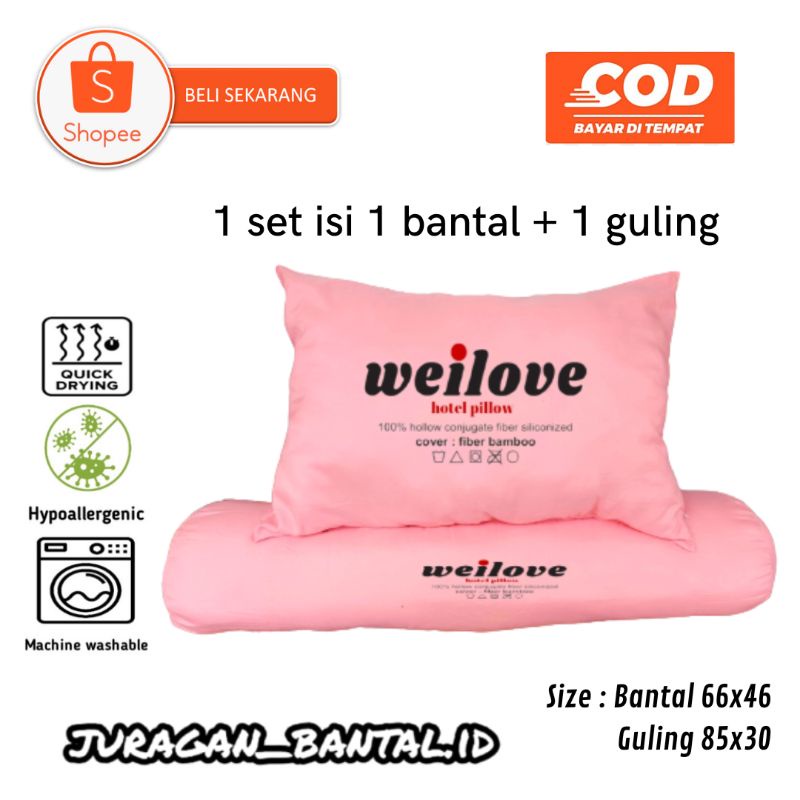 Bantal guling hotel premium 1set(1bantal+1guling)