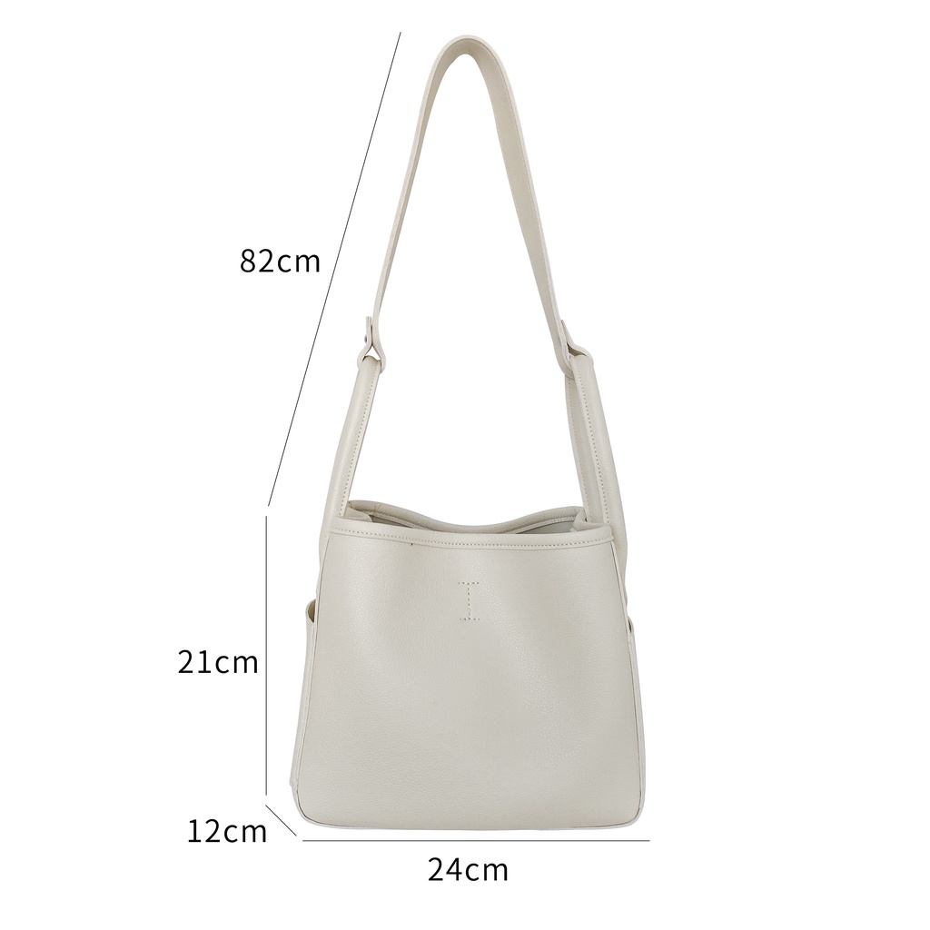 Sundays Attire - BROOKLYN Shoulder Bag Grained Leather Tas Wanita