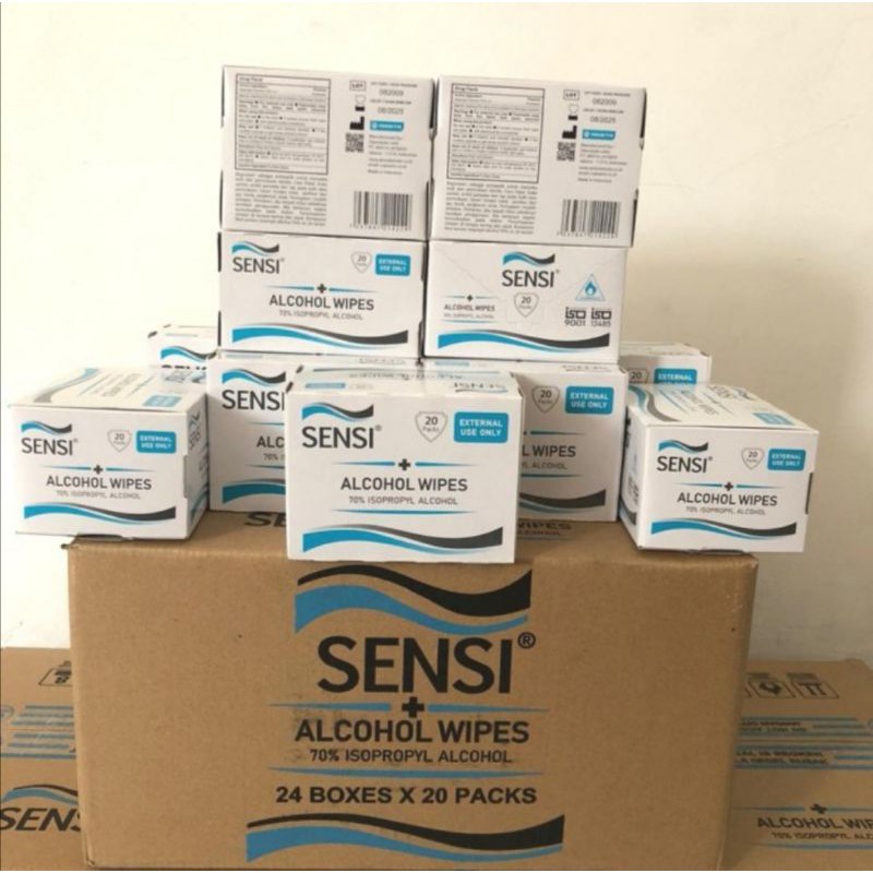 Alkohol Wipes Sensi 70 % - Tisu Basah Alcohol Sensi Isi 20 Sachet