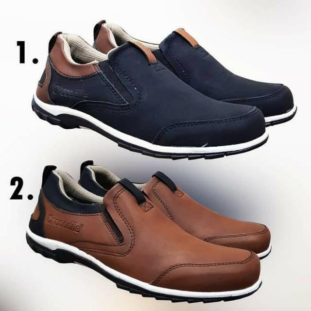 sepatu casual keren cowok / sepatu slip on trendi pria slop
