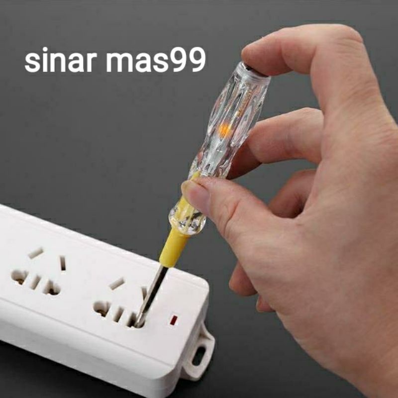 Tespen Obeng Bolak  Balik +-Plus Minus Tespen Listrik Multifungsi