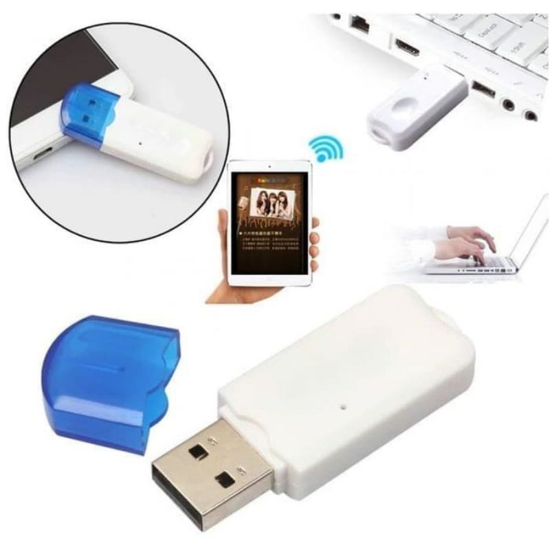 USB Bluetooth Audio Receiver With Mic / Dongle Wireless HP ke speaker aktif perangkat